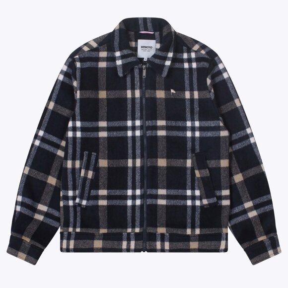 BNWT Wemoto - Donnie - Men's Navy Blue Plaid Heavyweight Worker Jacket - Picture 1 of 5